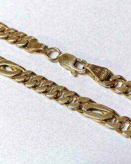 Złoty łańcuch łańcuszek męski 66,7 g, splot Figaro, próba 750